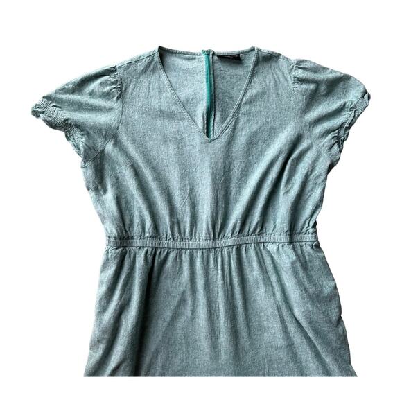 Lane Bryant V neck short Puff-Sleeve Linen Jumpsuit in green size 22 - Picture 2 of 9